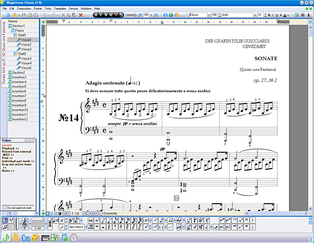 Magnificent, powerful and convenient music notation and composing software