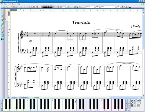 Partition piano virtual