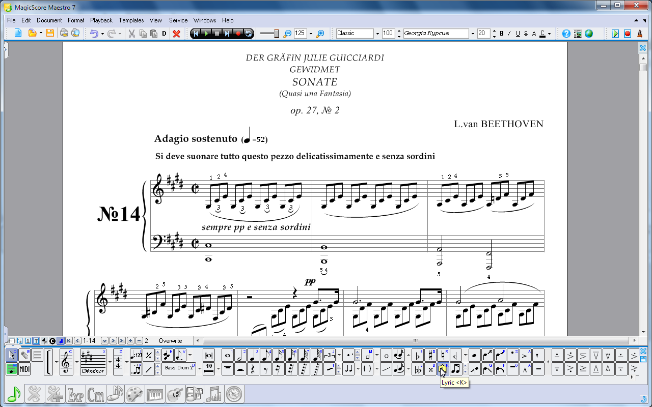 Music Notation Program Note Enter