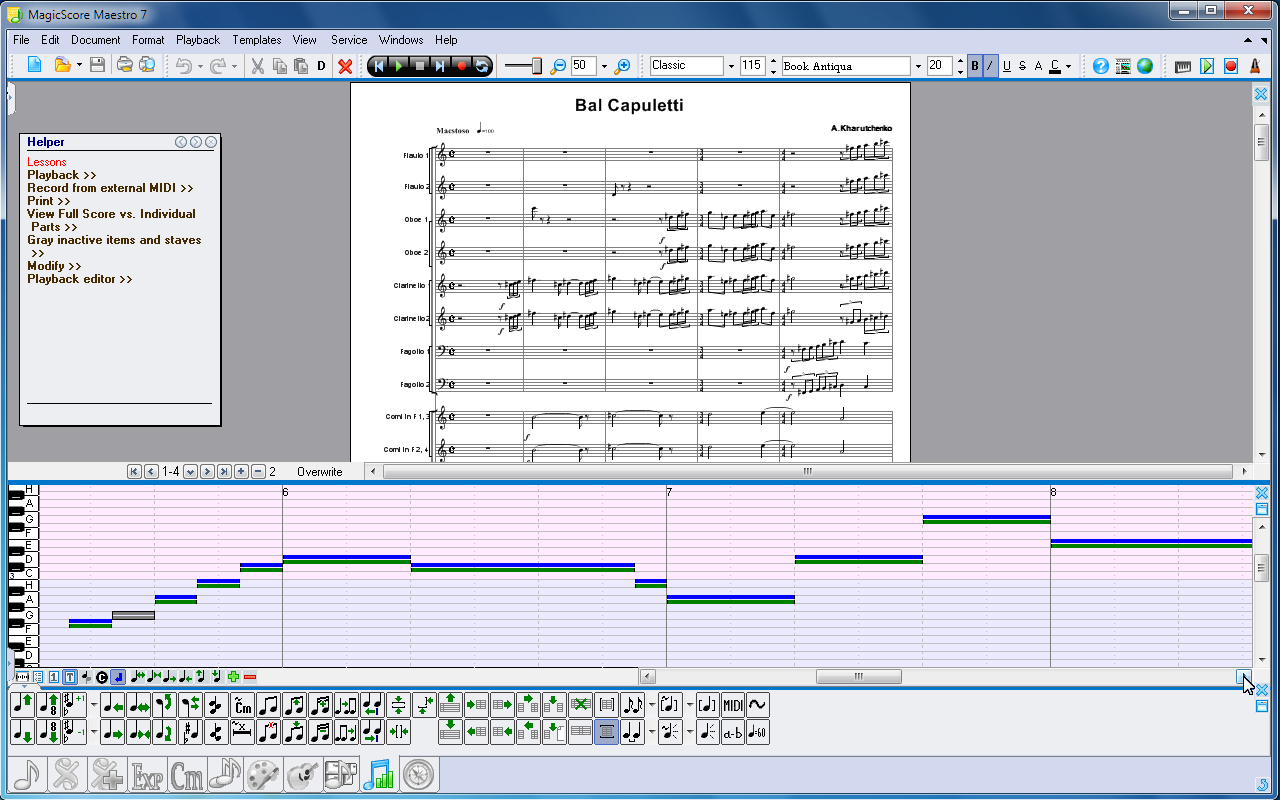 Music Score Midi Playback Editor