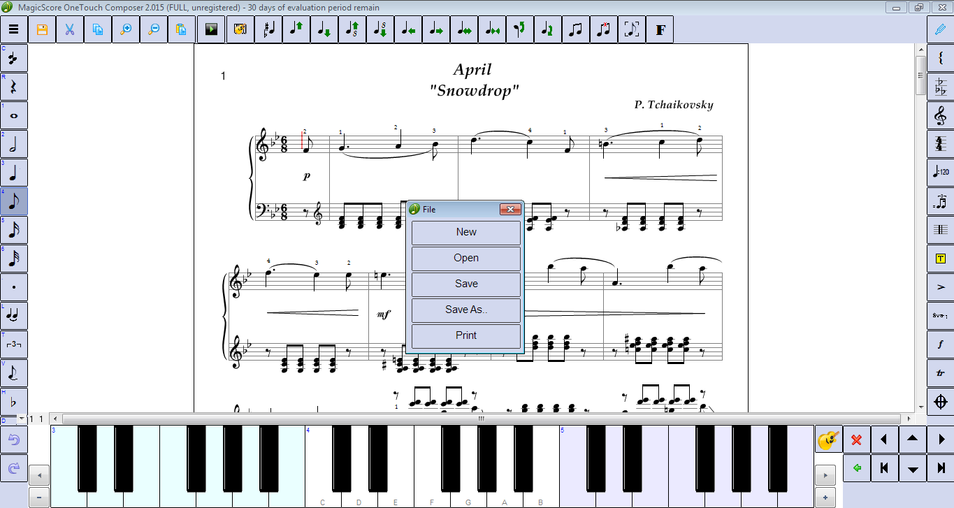 Click to view MagicScore OneTouch Composer 2.017 screenshot