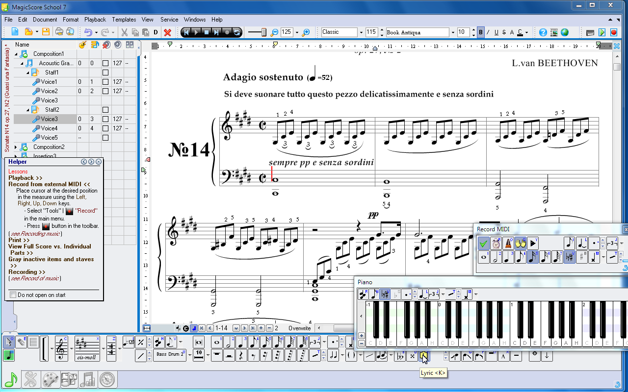 Music Notation and Music Writing Software – MagicScore School 7