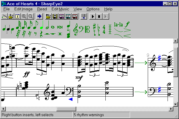 Screen shot (music editor)